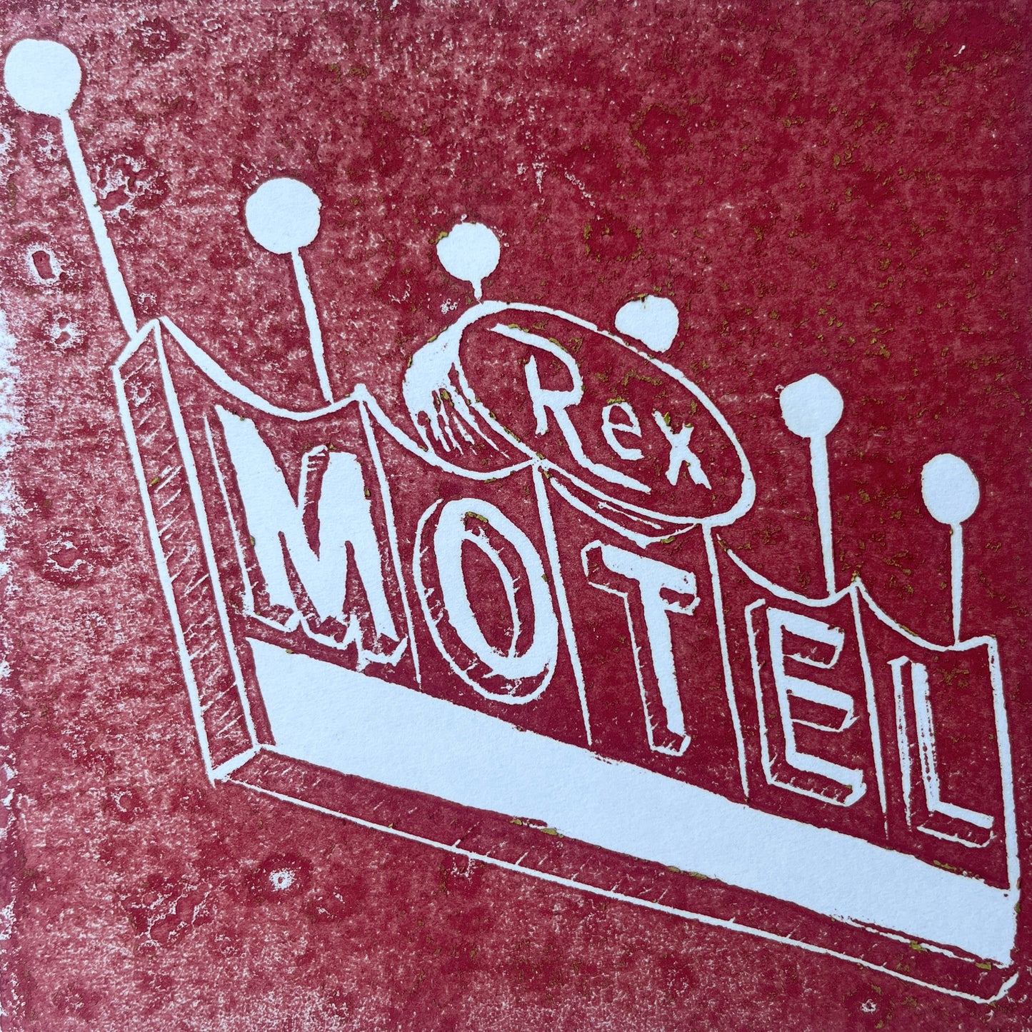 Rex Motel- Salinas Hand Pulled Print MDF Relief Print Limited Edition
