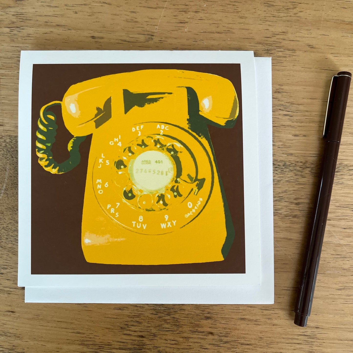 'Call Me' Vintage Rotary Telephone Greeting Card