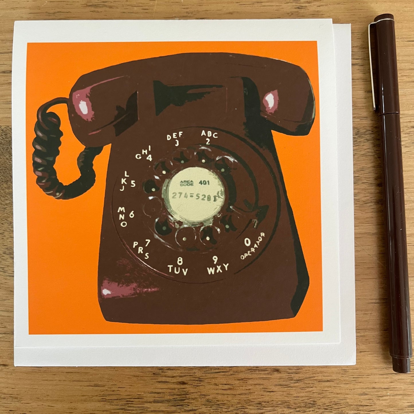 'Call Me' Vintage Rotary Telephone Greeting Card