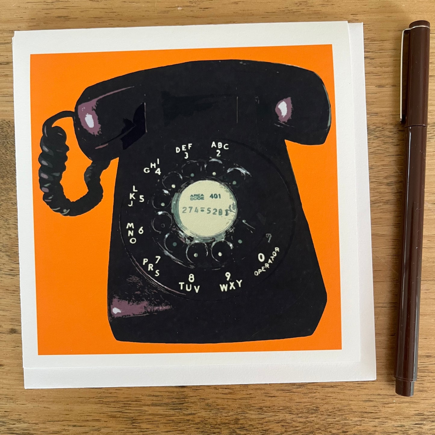 'Call Me' Vintage Rotary Telephone Greeting Card