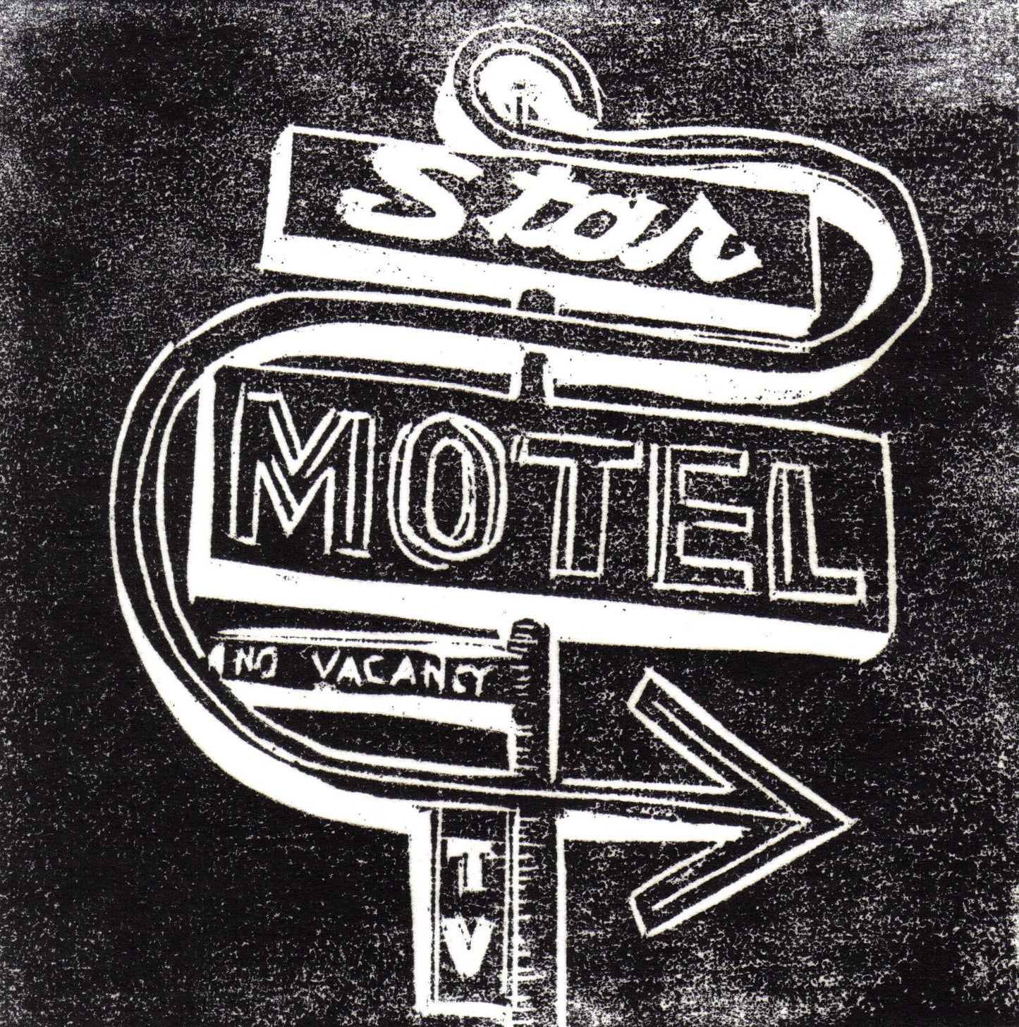 Star Motel - Lompoc Original MDF-Cut Print Unframed Vintage Neon Sign Motel Art