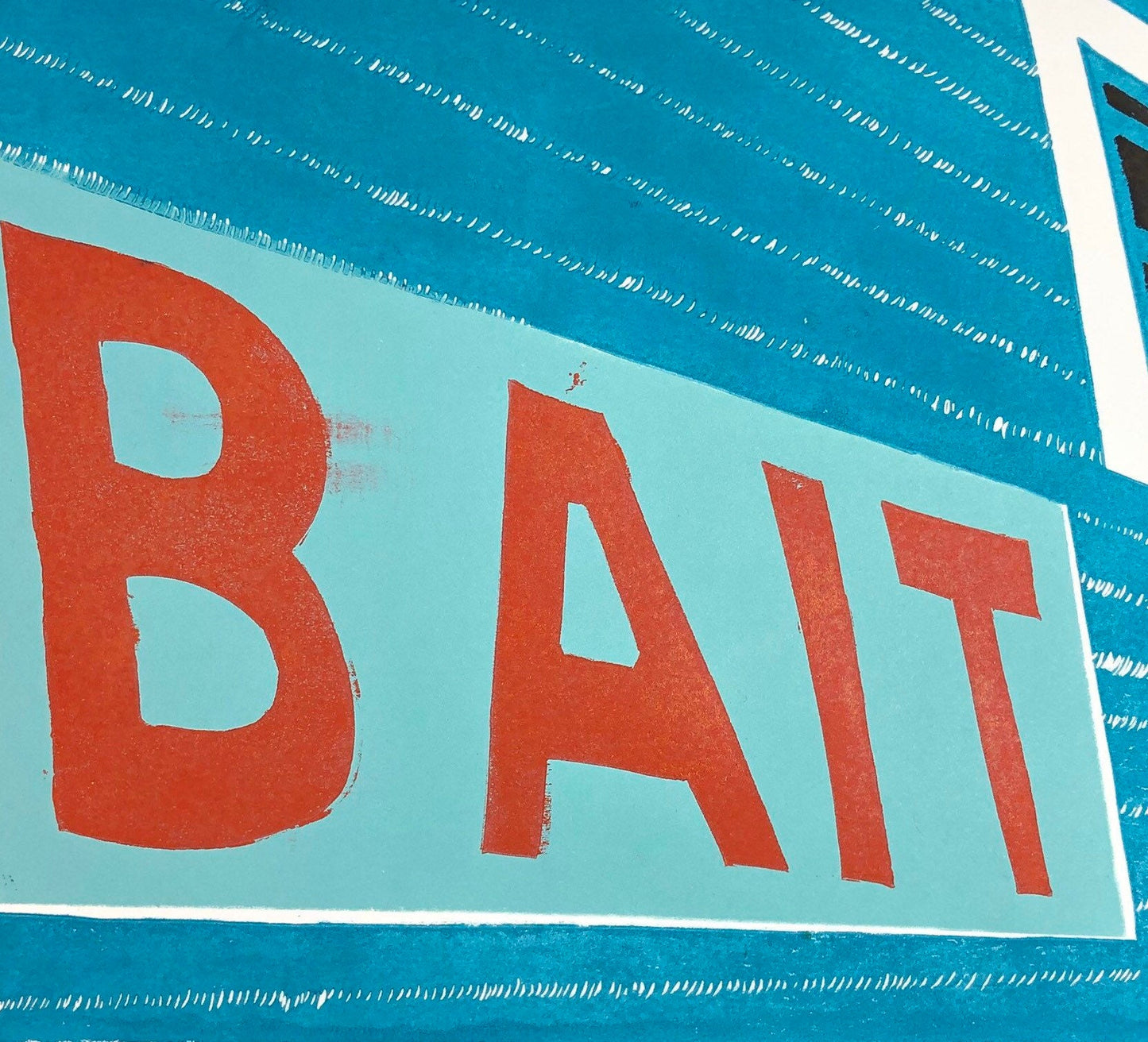 Bait Shop Original Linocut Print, Catalina Island Art, Rosie’s on the Pier, Avalon, Summer Memories, California Art, Home Decor, Wall Art