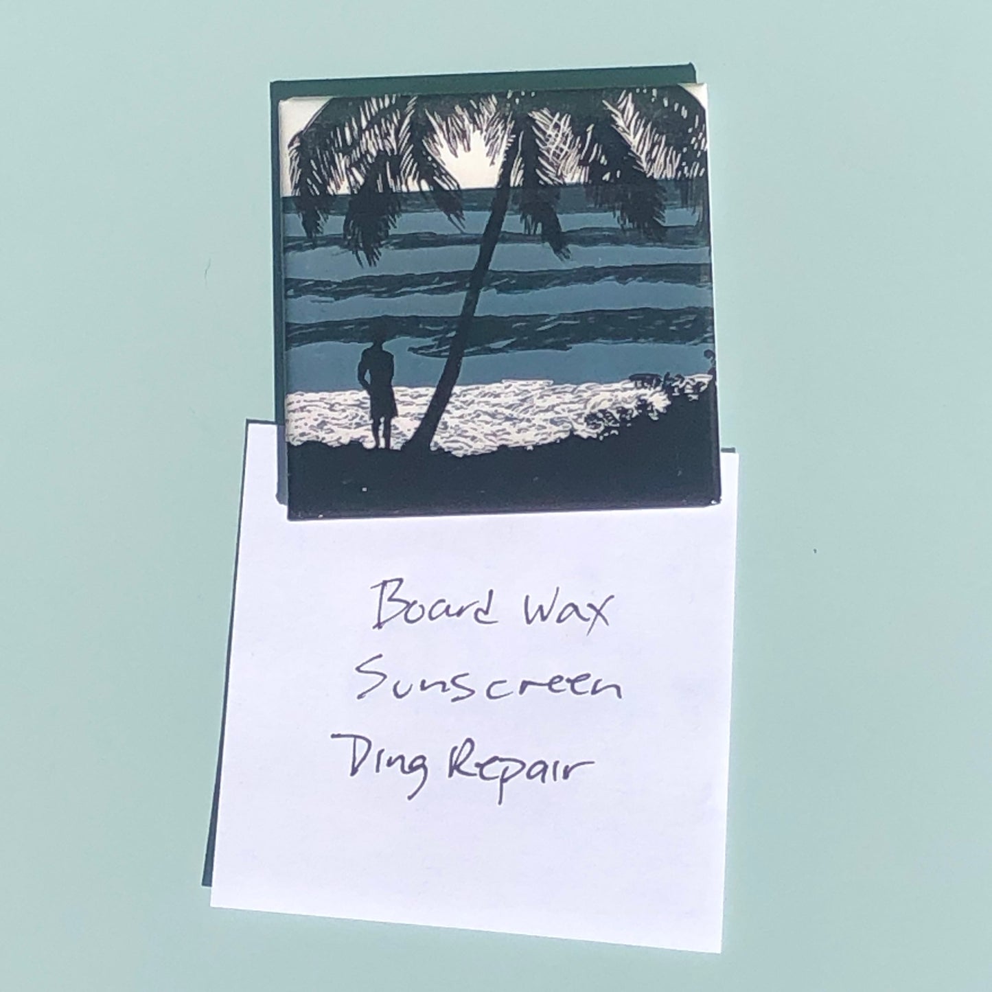 Magnet- Surfer Dawn Patrol, 2.5 in. (6.3 cm) Square Magnet, Gifts for Surfers, Endless Summer Magnet, Surf Culture