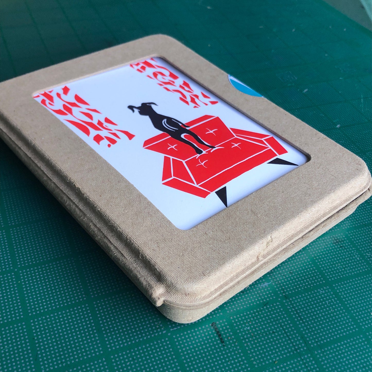 Handmade MCM Dog Notecard Set A2 size 5.5 x4.25 in (13.9 x10.7cm), 8-color stationery set