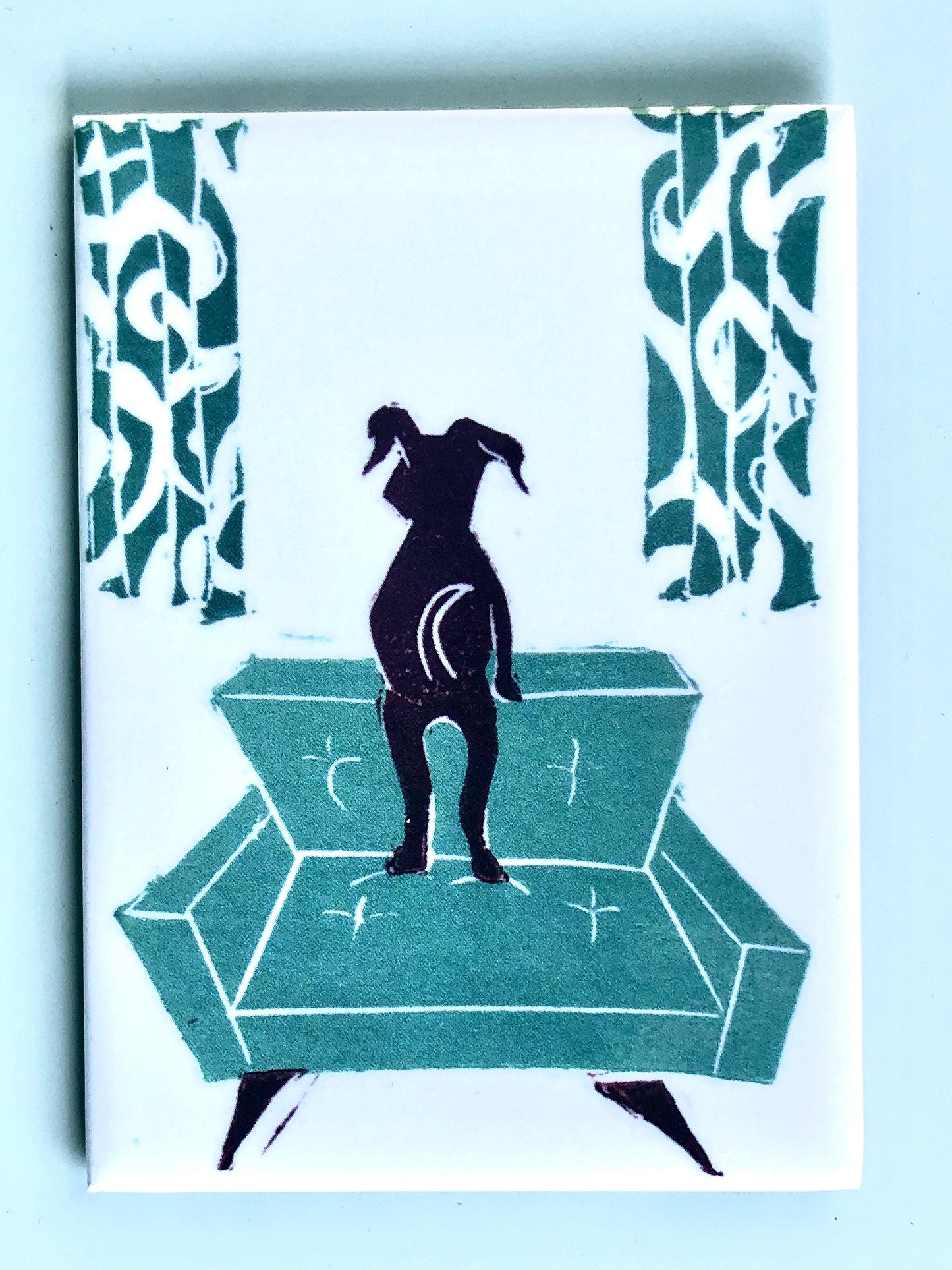Magnet- 'Can't Wait to See You' Dog Art 2.5 x 3.5" High Quality Metal Magnet, Available in 10 Colors, Gifts for Dog Lovers