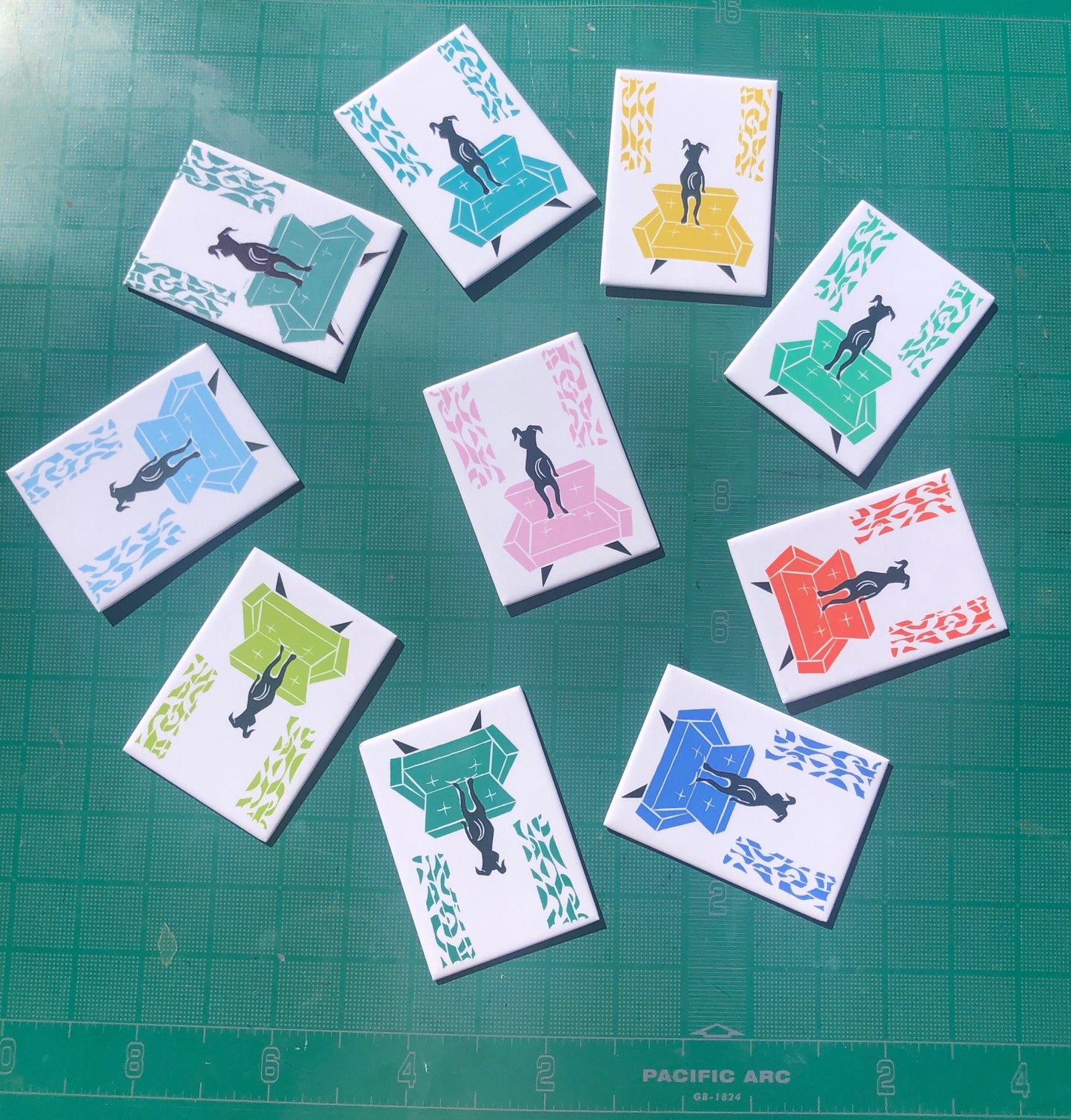 Magnet- 'Can't Wait to See You' Dog Art 2.5 x 3.5" High Quality Metal Magnet, Available in 10 Colors, Gifts for Dog Lovers