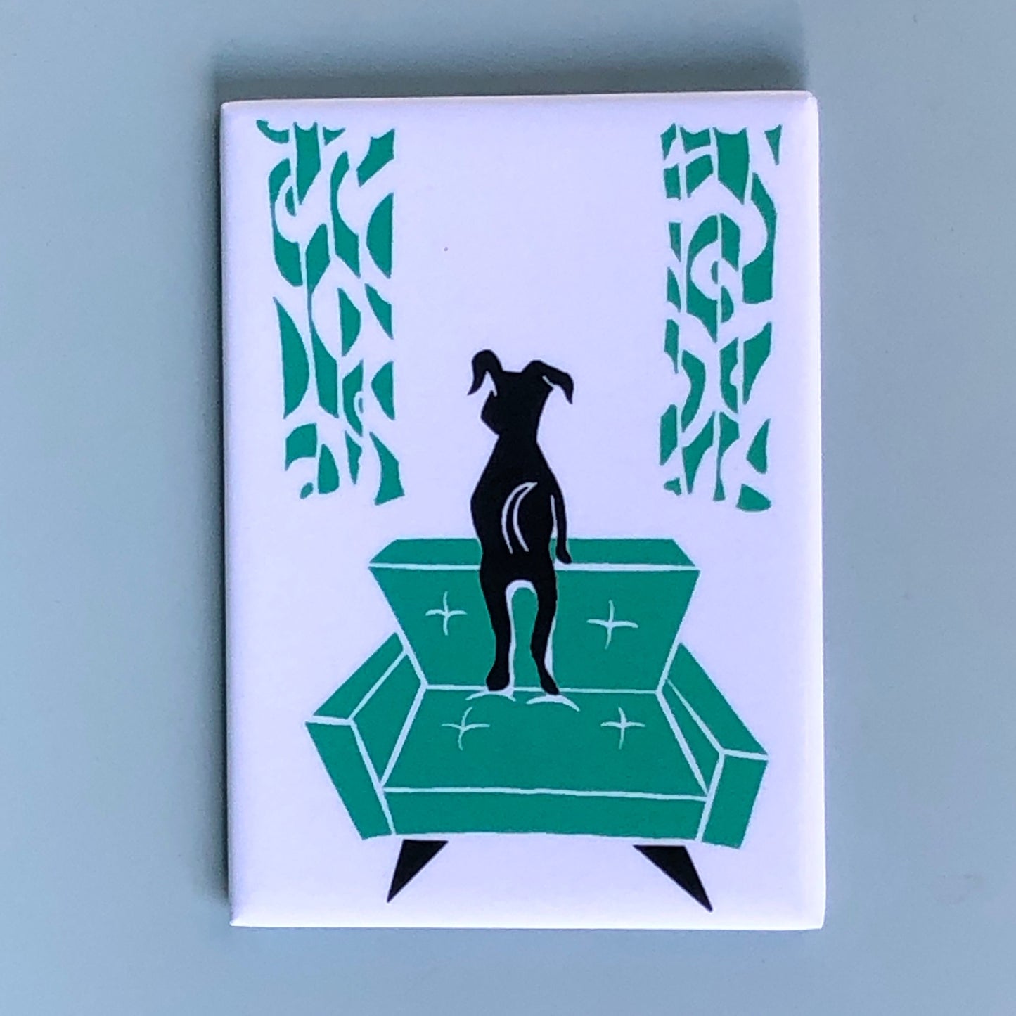 Magnet- 'Can't Wait to See You' Dog Art 2.5 x 3.5" High Quality Metal Magnet, Available in 10 Colors, Gifts for Dog Lovers
