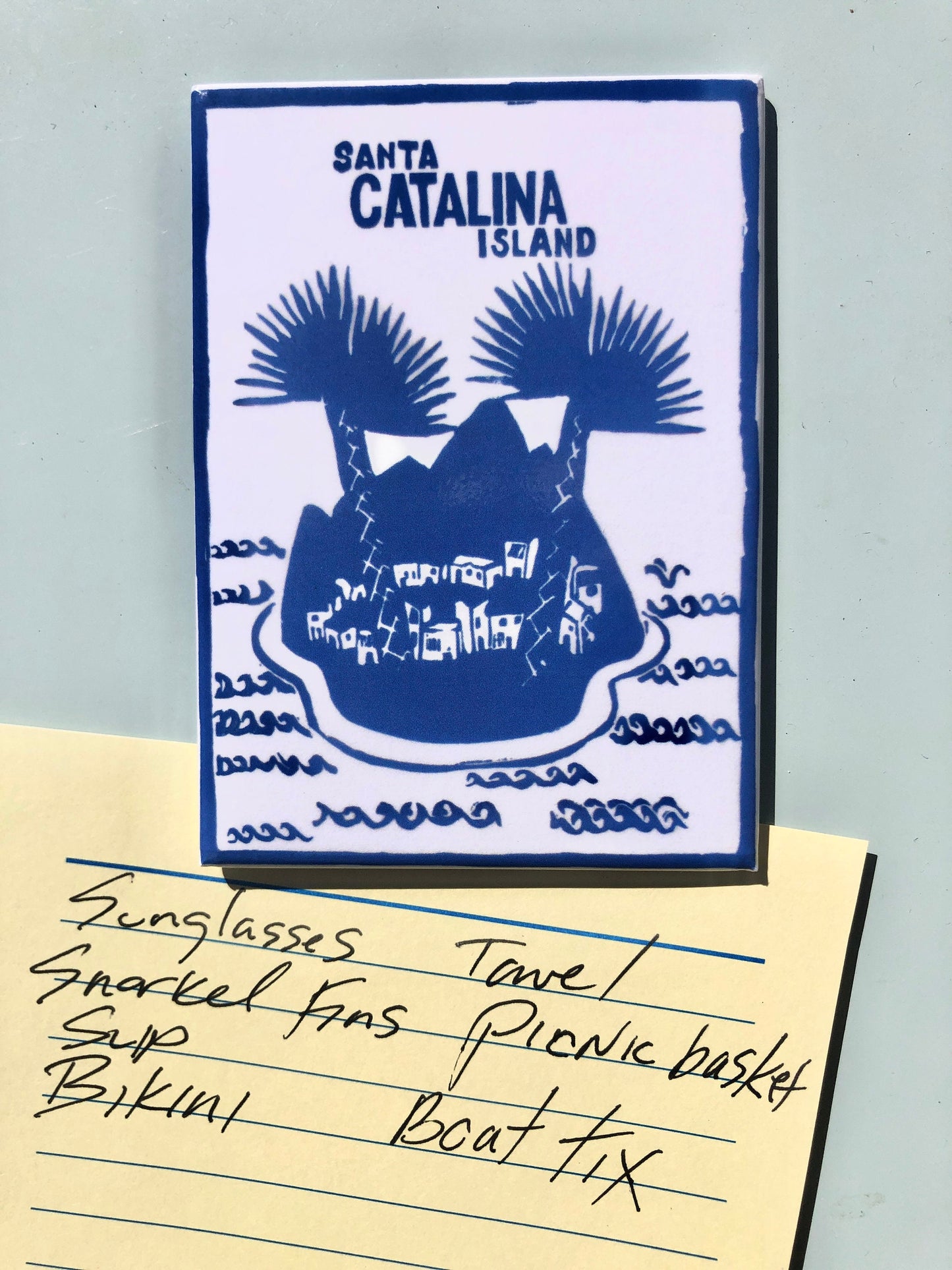 Santa Catalina Island Magnet, 2.5 x 3.5” Retro Travel Art, Avalon, Two Harbors, Vintage Catalina Memorabilia