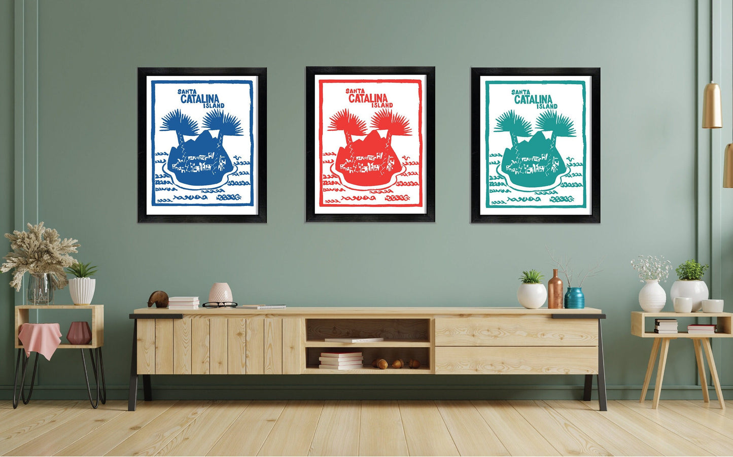 Twenty Six Miles 24 x 36" (61-91.4 cm) Poster, Catalina Island Art, Art Deco, Home Decor, Wall Decor, Unframed, Wall Art