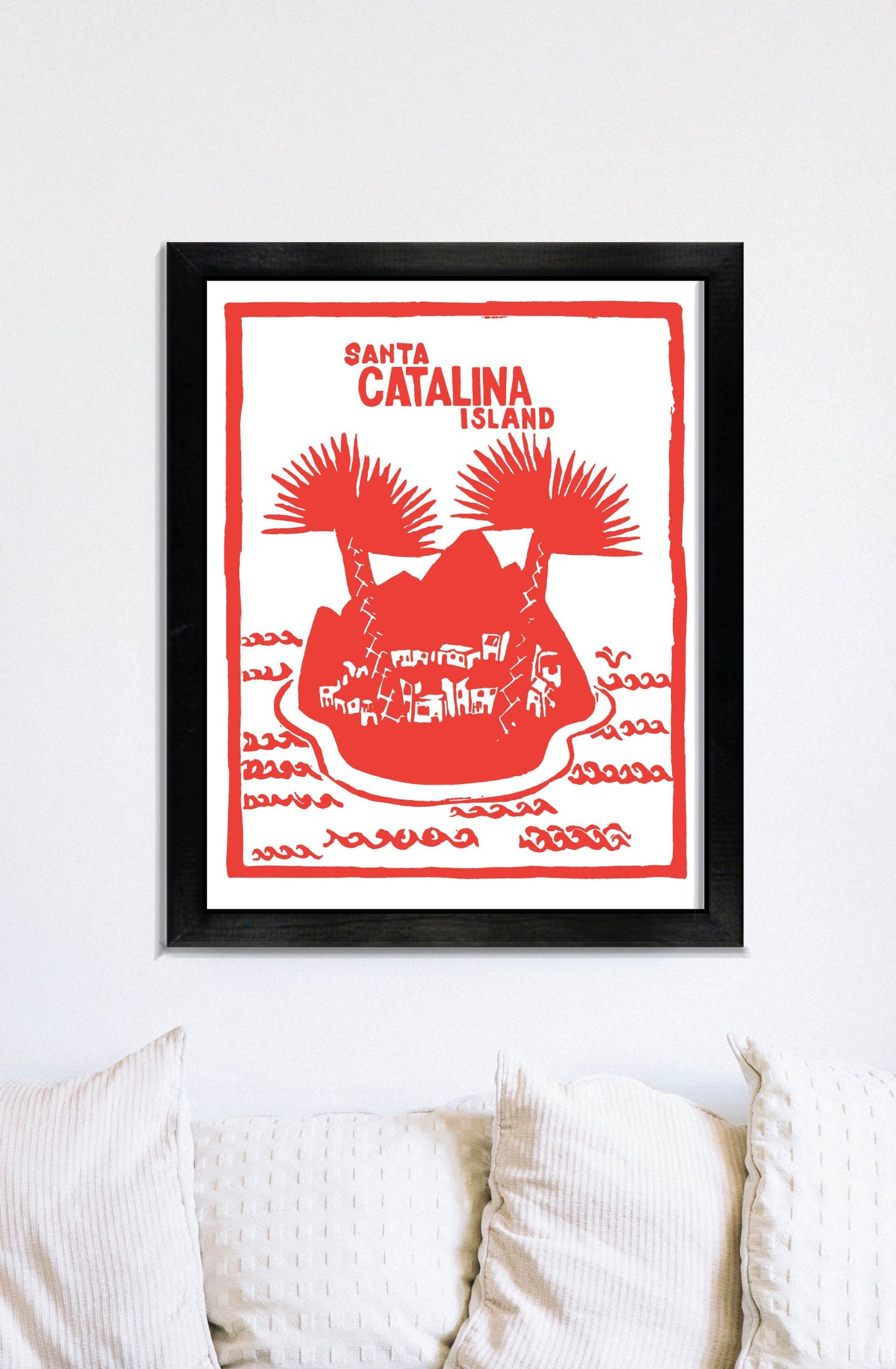 Twenty Six Miles 24 x 36" (61-91.4 cm) Poster, Catalina Island Art, Art Deco, Home Decor, Wall Decor, Unframed, Wall Art