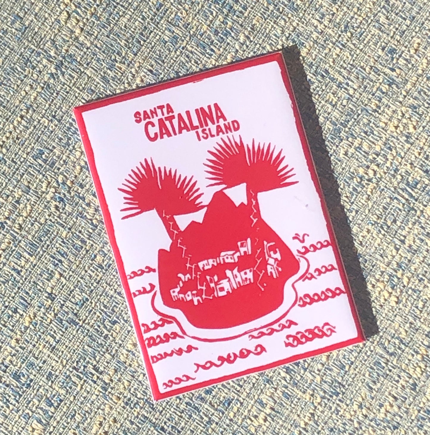 Santa Catalina Island Magnet, 2.5 x 3.5” Retro Travel Art, Avalon, Two Harbors, Vintage Catalina Memorabilia