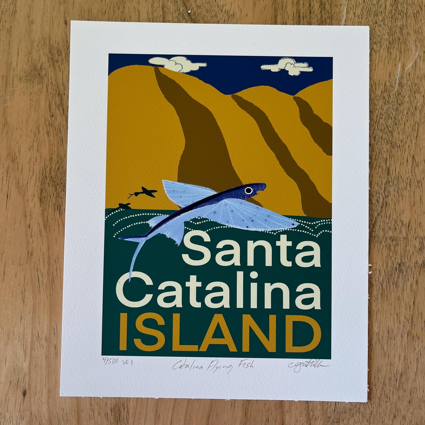 Santa Catalina Island Flying Fish Print Limited Edition