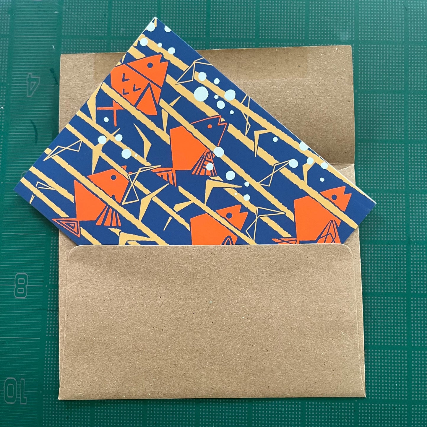 Midcentury Modern Fish Greeting Card