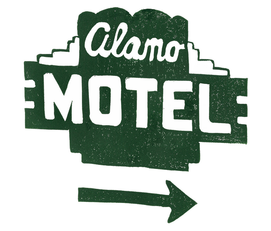 Alamo Motel Limited Edition Original Linocut Print