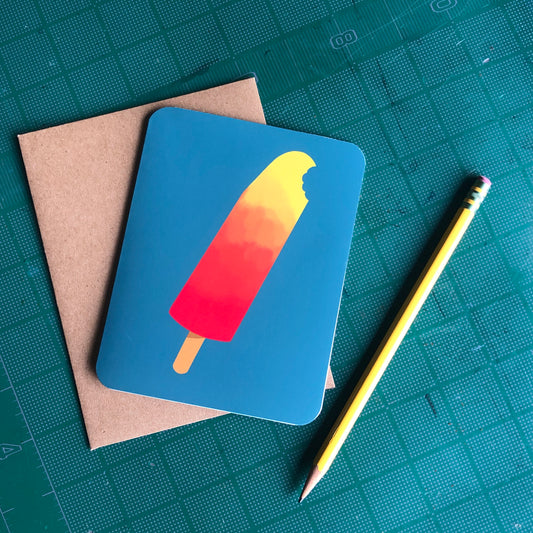 Bright Popsicle Notecard Set, A2 size 5.5 x 4.25 in. (13.9x10.7 cm), blank inside,