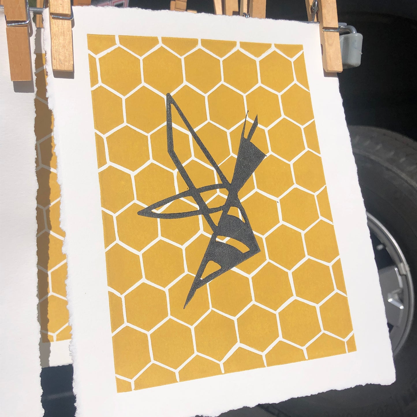 Bee’s Knees Original Linocut Print