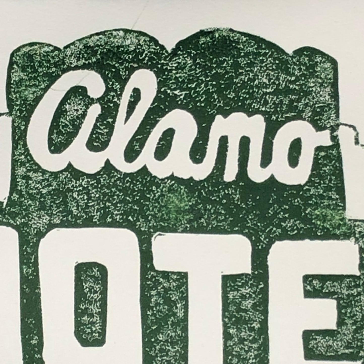 Alamo Motel Limited Edition Original Linocut Print