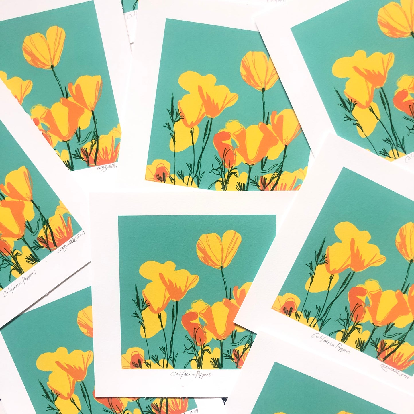 California poppies Original Art Giclée Print