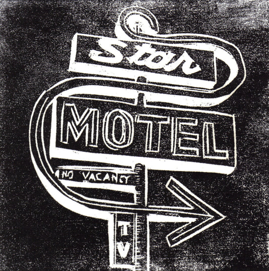Star Motel - Lompoc Original MDF-Cut Print Unframed Vintage Neon Sign Motel Art