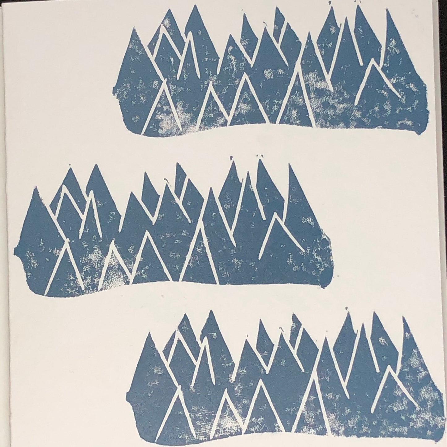 Take a Peak Linocut 5 x7" Blank Greeting Card