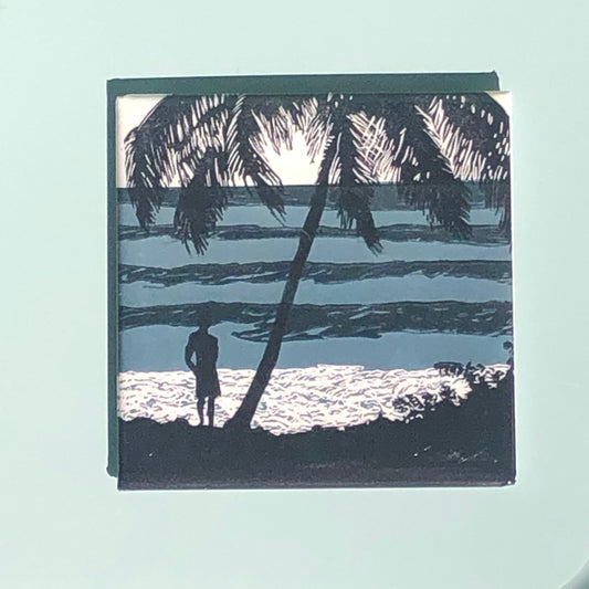 Magnet- Surfer Dawn Patrol, 2.5 in. (6.3 cm) Square Magnet, Gifts for Surfers, Endless Summer Magnet, Surf Culture