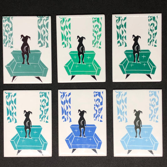 Magnet- 'Can't Wait to See You' Dog Art 2.5 x 3.5" High Quality Metal Magnet, Available in 10 Colors, Gifts for Dog Lovers