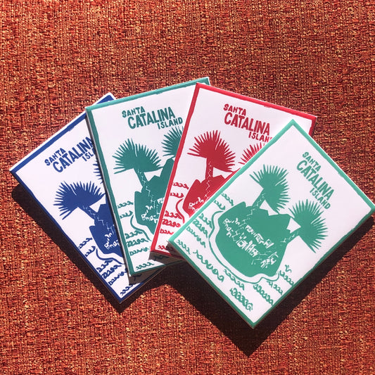 Santa Catalina Island Magnet, 2.5 x 3.5” Retro Travel Art, Avalon, Two Harbors, Vintage Catalina Memorabilia
