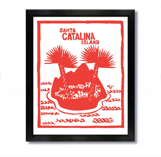 Twenty Six Miles 24 x 36" (61-91.4 cm) Poster, Catalina Island Art, Art Deco, Home Decor, Wall Decor, Unframed, Wall Art