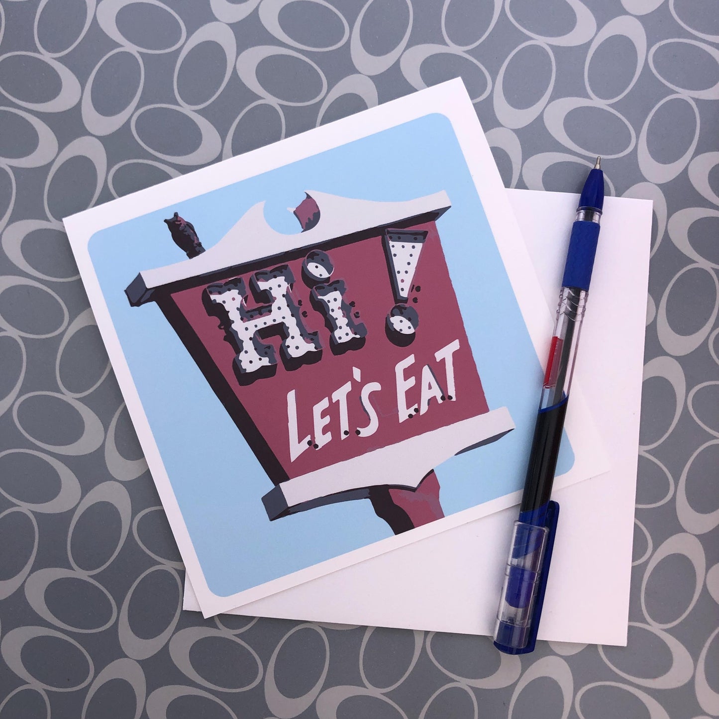Hi! Let's Eat-Lompoc, CA Greeting Card
