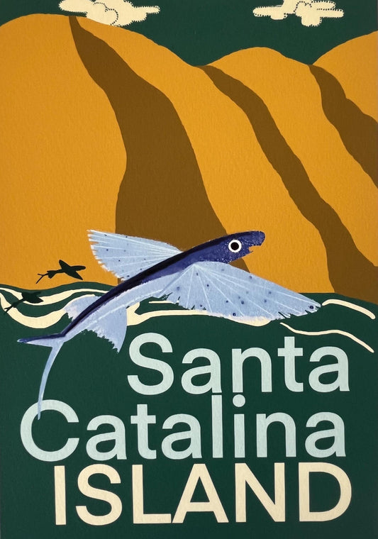 Santa Catalina Island Flying Fish Print Limited Edition