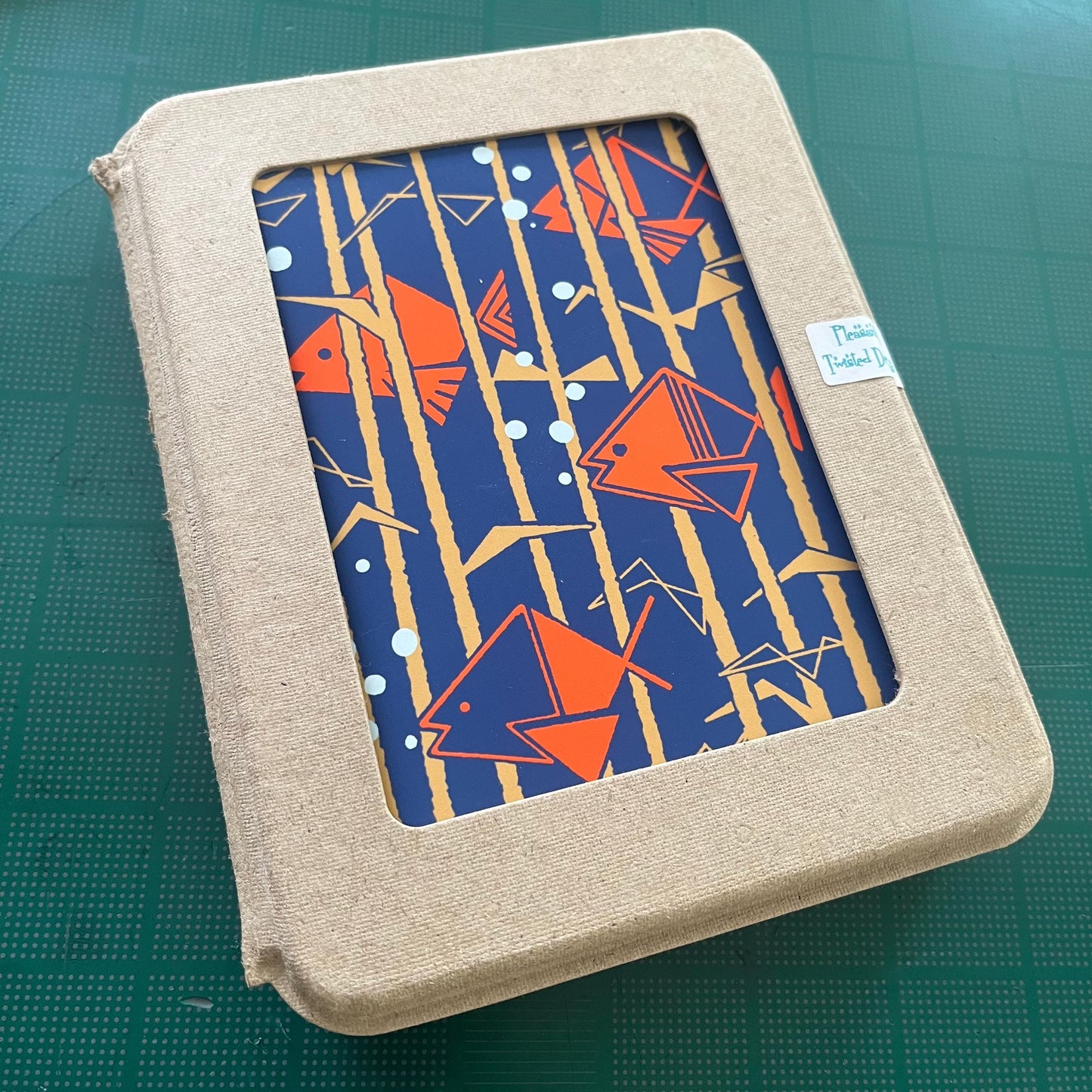 Handmade Garibaldi Kelp Forest Notecard Set A2 size 5.5 x4.25 in (13.9 x10.7cm), 2-Design Stationery Set, Retro Ocean Stationery