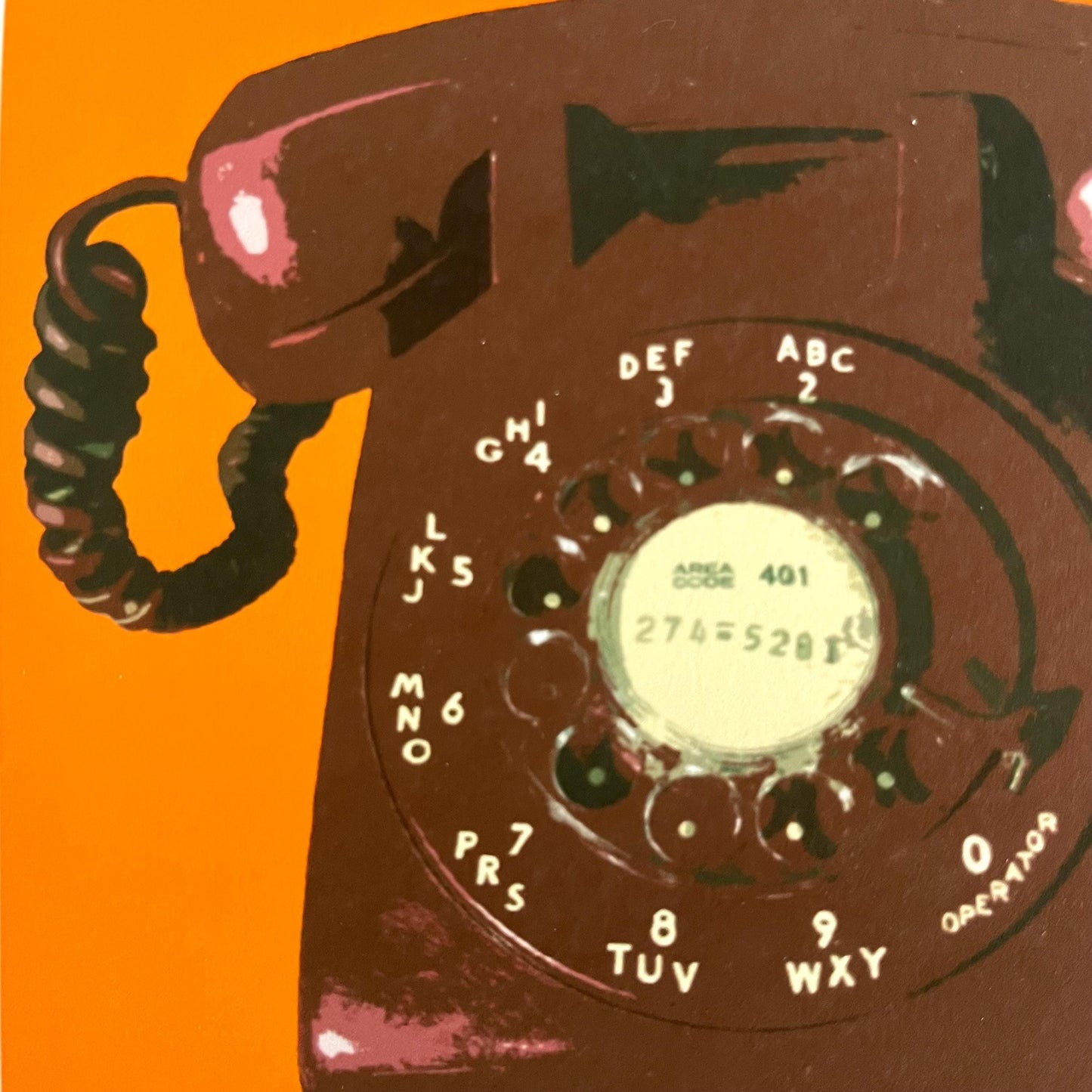 'Call Me' Vintage Rotary Telephone Greeting Card